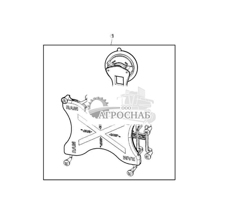 Дополнительное оборудование, кронштейн для монтажа на пластину 